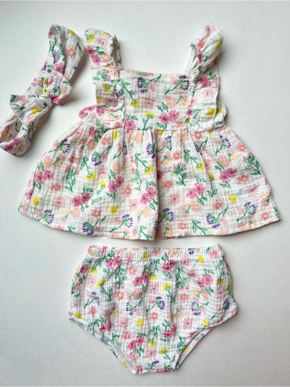 Baby on board Floral Kids Outfit Set - White and Pink